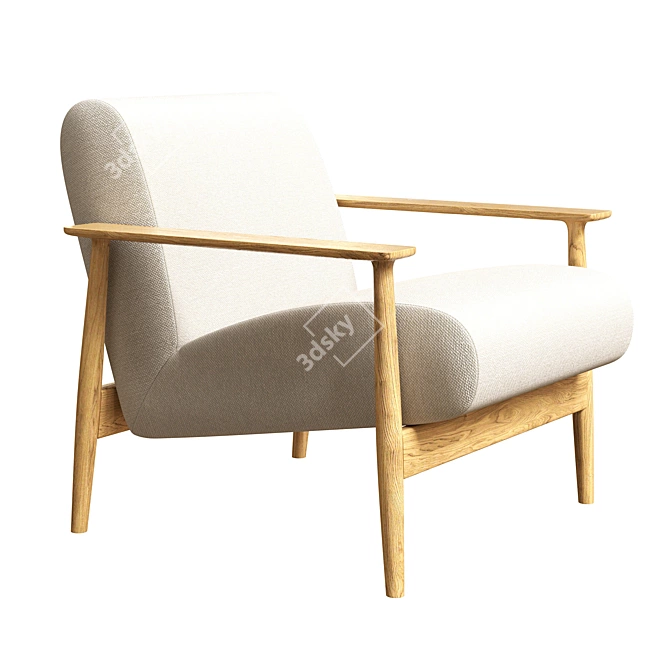 Bolia Visti Armchair, Scandinavian Elegance 3D model image 13