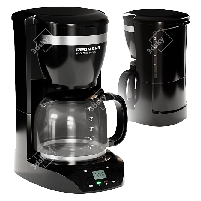 Sleek Coffee Maker with Smooth Finish 3D model image 1