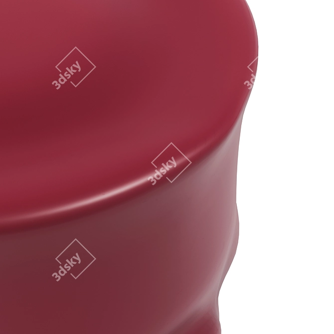 Italian Enamelled Ceramic Moustache Stool 3D model image 2