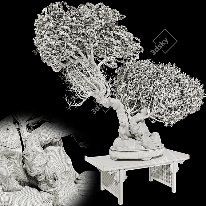 Bonsai Tree 3D Model Set 3D model image 7