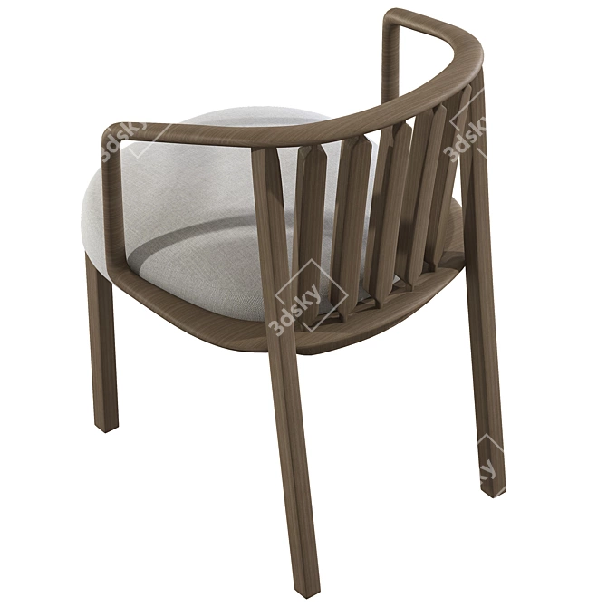 Modern Wooden Chair Woak/WHERRY 3D model image 6