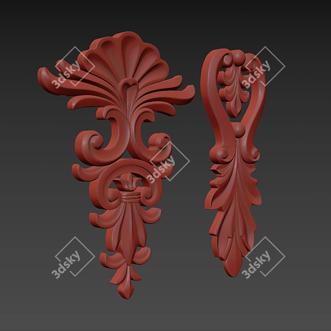 Ornate 3D Max Ornament 56 3D model image 6