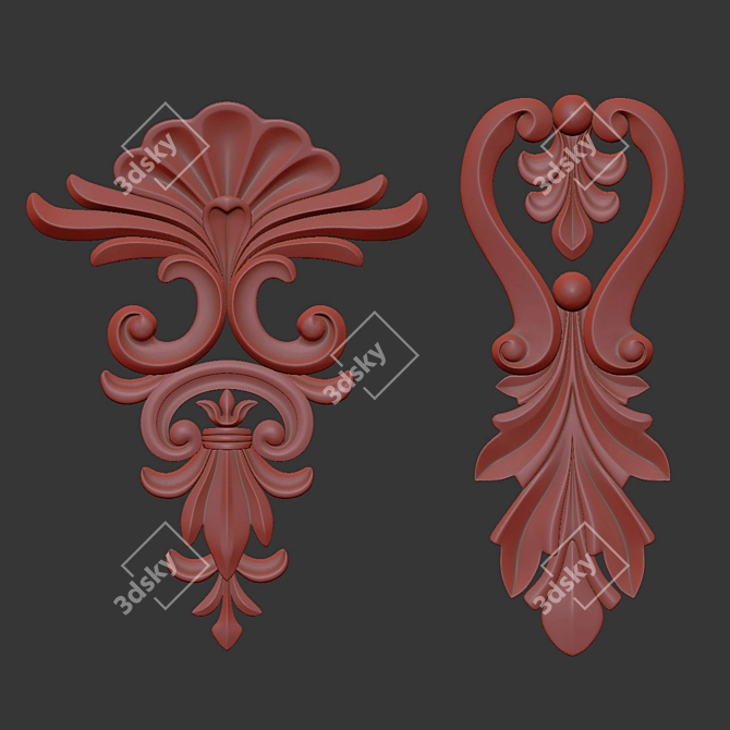 Ornate 3D Max Ornament 56 3D model image 7