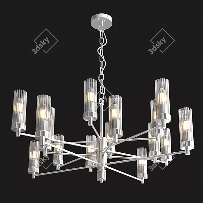 Elegant AESTHETIC Ceiling Light 3D model image 2