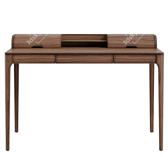 Modern Canadian Oak Writing Desk 3D model image 2