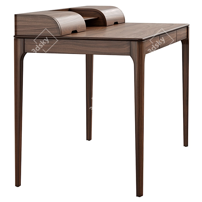 Modern Canadian Oak Writing Desk 3D model image 6