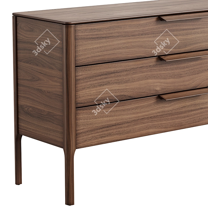 MODIS Interiors Lounge Oak Dresser 3D model image 3