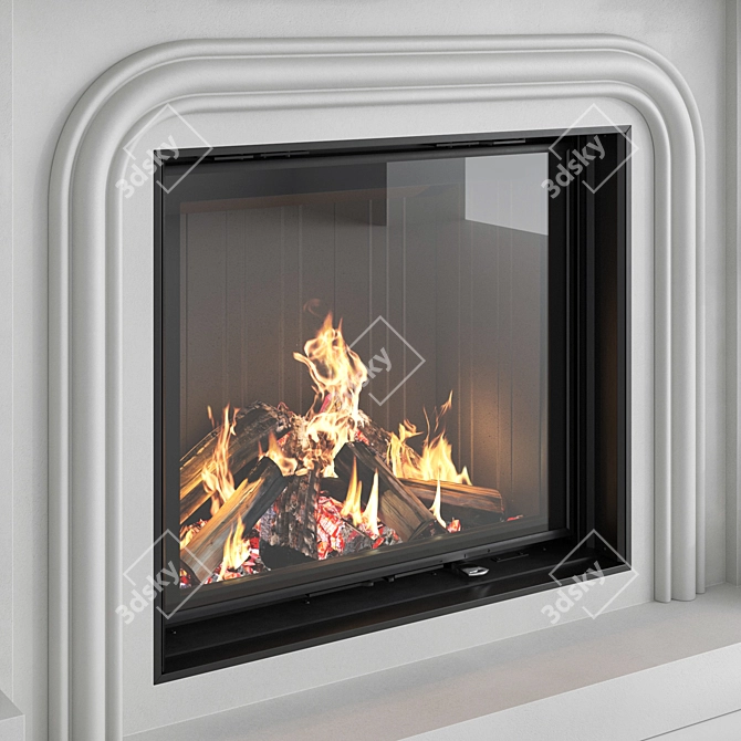 Impression 2G L Fireplace Wall 3D model image 4