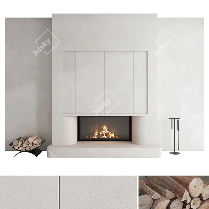 Romotop IMPRESSION 2G L Fireplace Set 3D model image 1