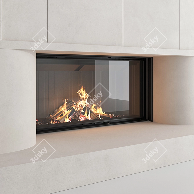 Romotop IMPRESSION 2G L Fireplace Set 3D model image 2