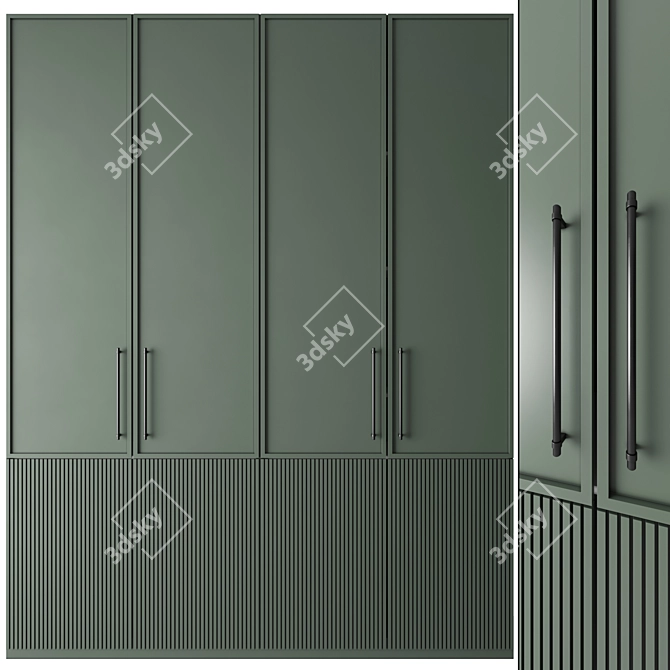 Customizable Modern Wardrobe Collection 3D model image 3