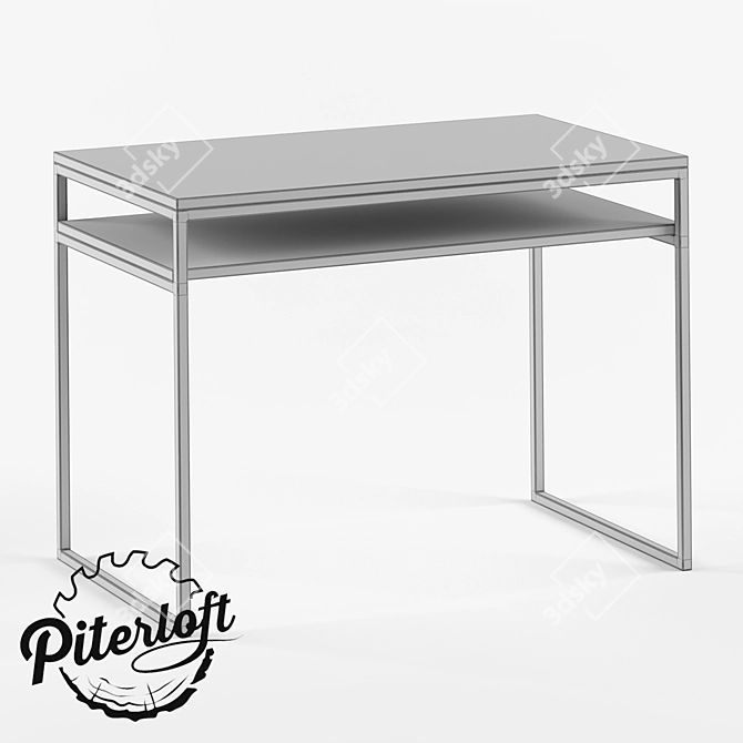 Piterloft Sim Loft Style Writing Desk 3D model image 2