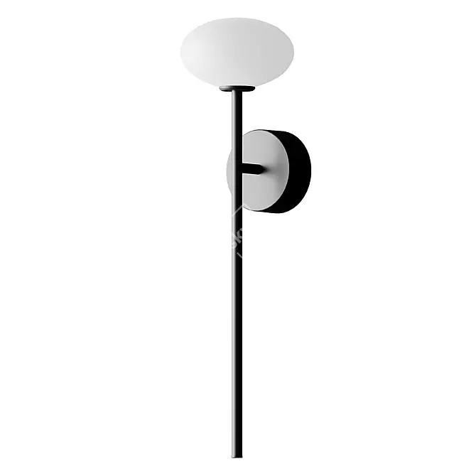 BLOOM Steel Wall Lamp: Sleek Elegance 3D model image 1