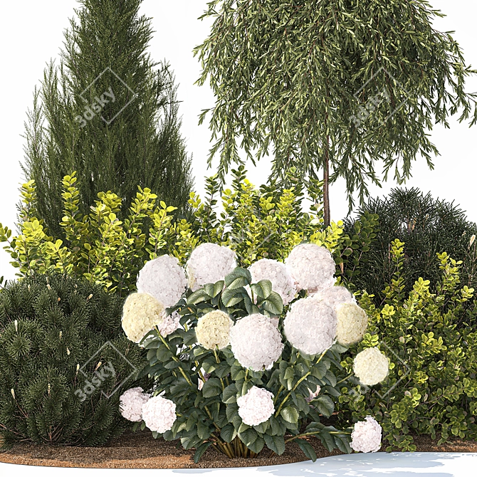 Urban Oasis Collection: Shrubs & Trees 3D model image 3