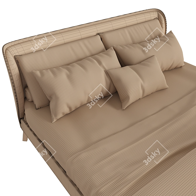 Modern Bolzan Letti Gabri Bed 3D model image 5