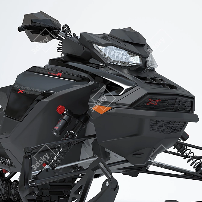 Renegade X-RS Turbo Snowmobile 3D model image 4