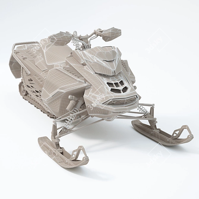 Renegade X-RS Turbo Snowmobile 3D model image 6