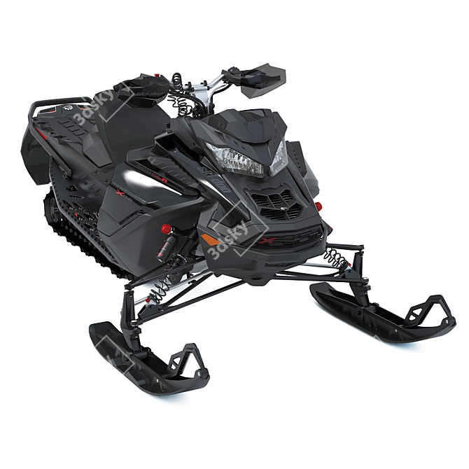 Renegade X-RS Turbo Snowmobile 3D model image 7