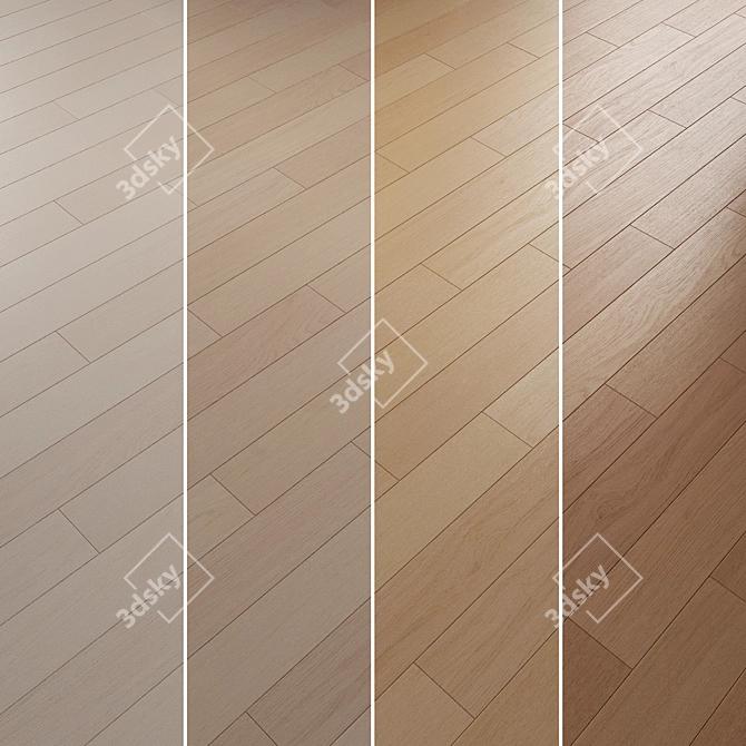 Oak Parquet Flooring Collection 3D model image 4