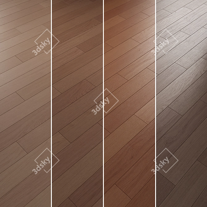 Oak Parquet Flooring Collection 3D model image 5