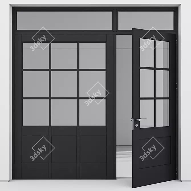 Sleek Aluminium Door Model 197 3D model image 1