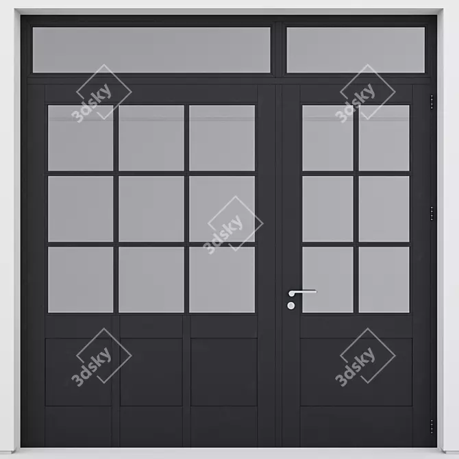 Sleek Aluminium Door Model 197 3D model image 2