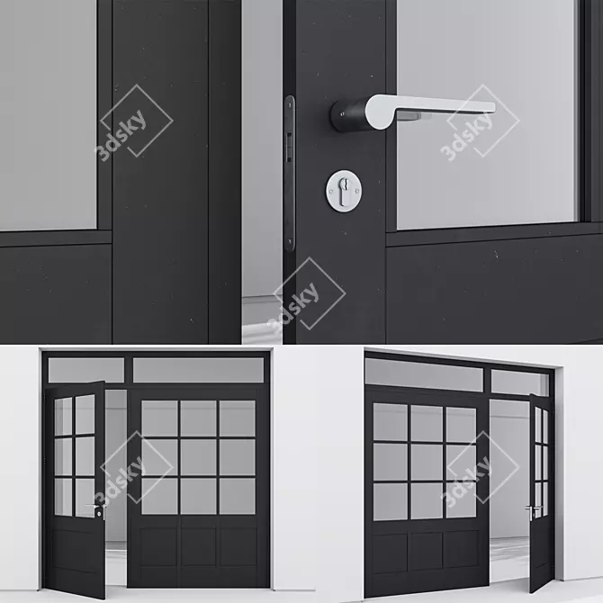 Sleek Aluminium Door Model 197 3D model image 3