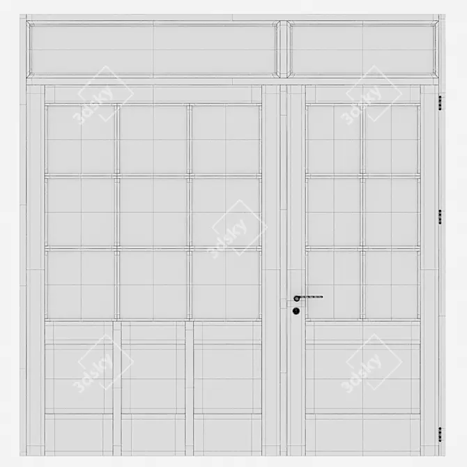 Sleek Aluminium Door Model 197 3D model image 4