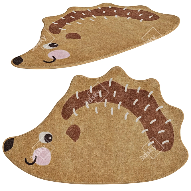 IKEA Brummig Hedgehog Shaped Rug 3D model image 1