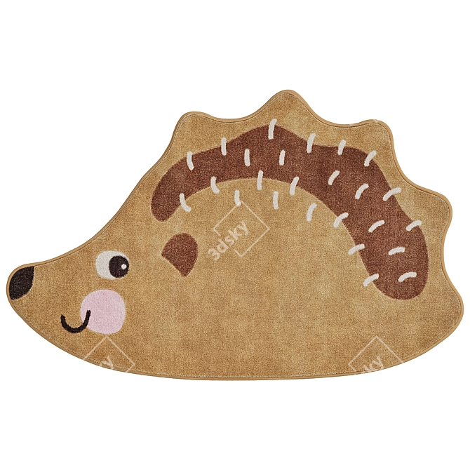 IKEA Brummig Hedgehog Shaped Rug 3D model image 2