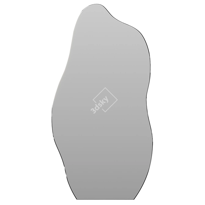 Modern Asymmetrical Ginevra Accent Mirror 3D model image 3