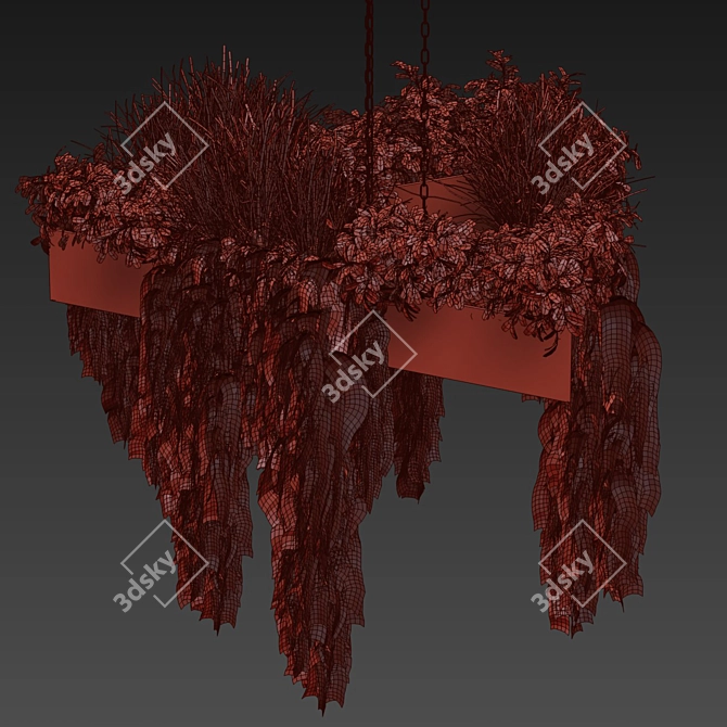 High-Quality Hanging Ampelous Bush Model 3D model image 6