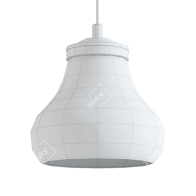 Vintage Clear Glass Pendant Lights 3D model image 2