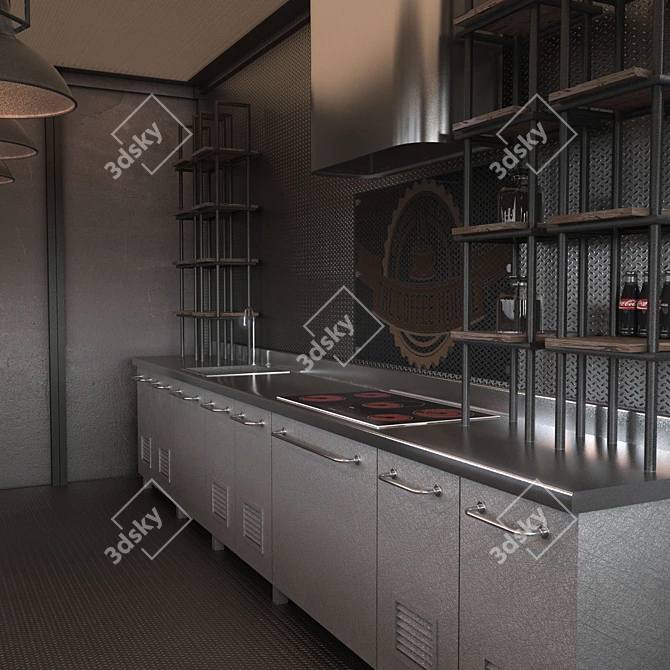 Urban Brew Box Café 3D model image 3