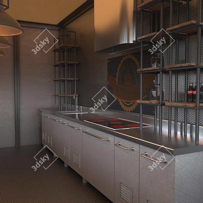 Urban Brew Box Café 3D model image 7