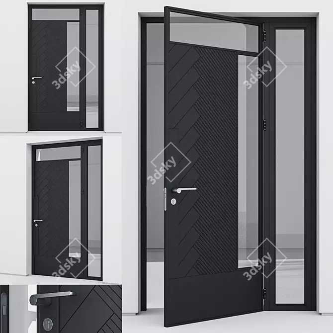 Corona Aluminum Door 199 Render 3D model image 1