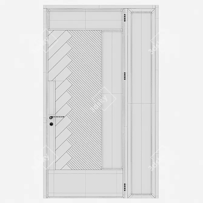 Corona Aluminum Door 199 Render 3D model image 5