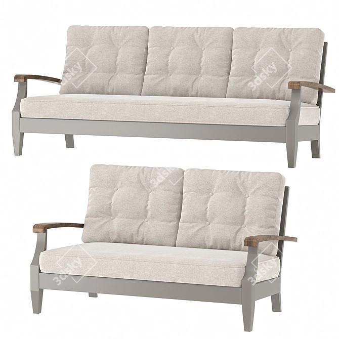 Garden Lena Sofa Settee 3D model image 1