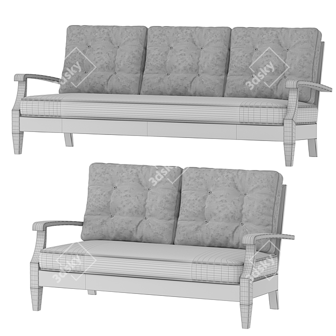 Garden Lena Sofa Settee 3D model image 2