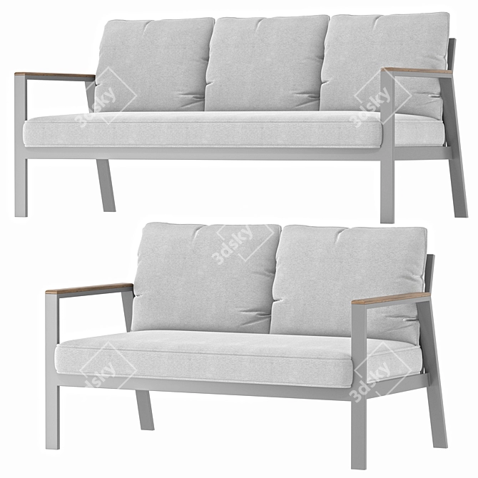 Roda Garden Sofa Set 3D model image 1