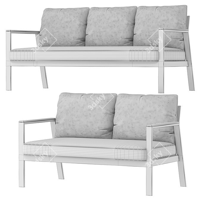 Roda Garden Sofa Set 3D model image 3