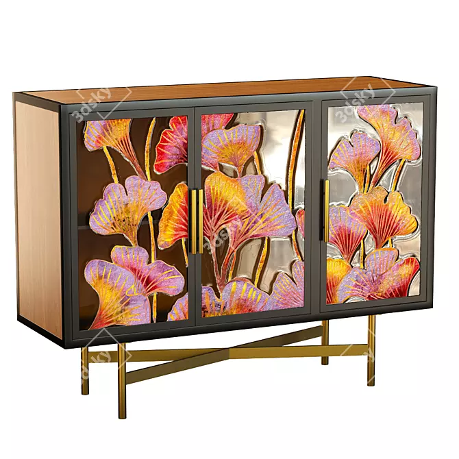 Ginkgo Sideboard: Modern Minimalist Elegance 3D model image 3