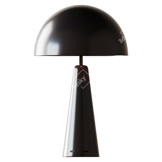 Elegant Oxblood Table Lamp 3D model image 3