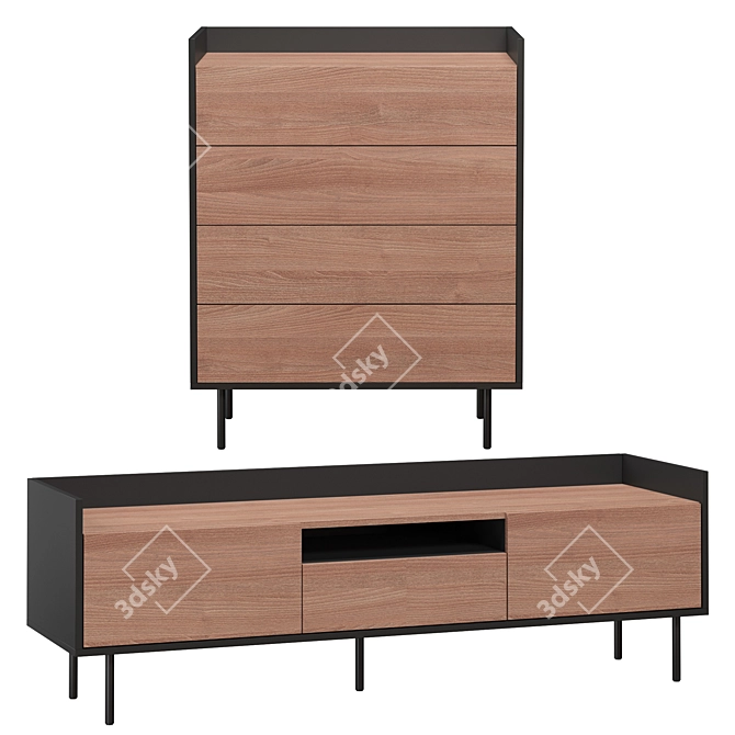 Modern Furniture Set by Ogogo 3D model image 2