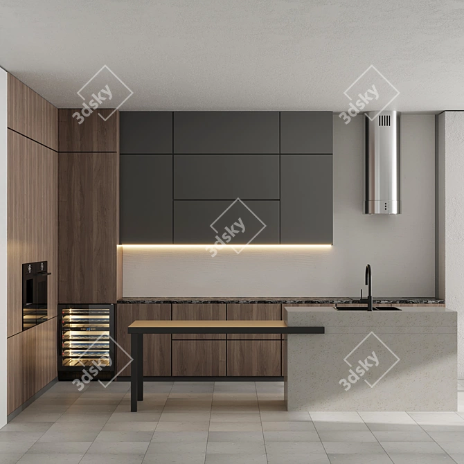 Bosch Kitchen No 21: Modular Design 3D model image 2