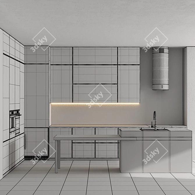 Bosch Kitchen No 21: Modular Design 3D model image 7