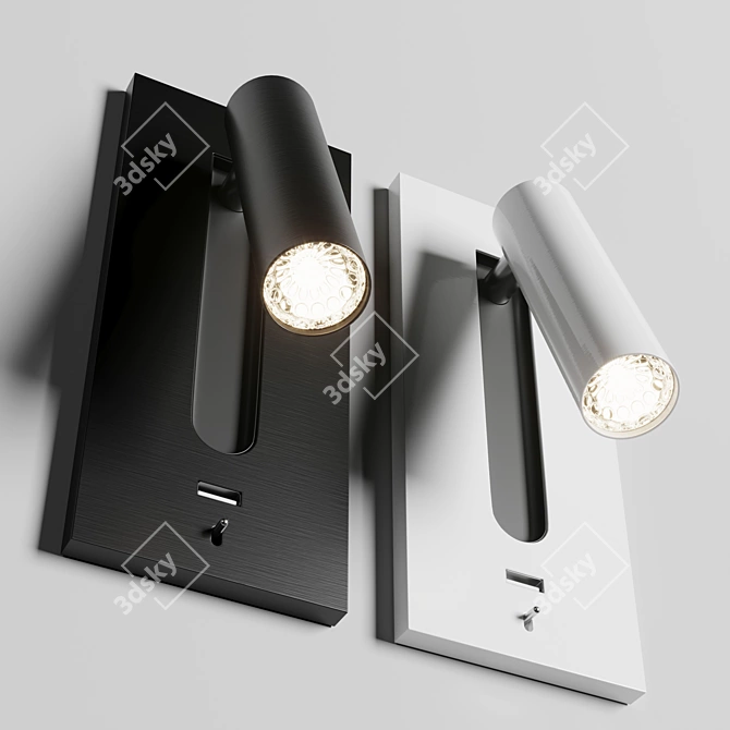 LED Headboard Wall Light 3D model image 2