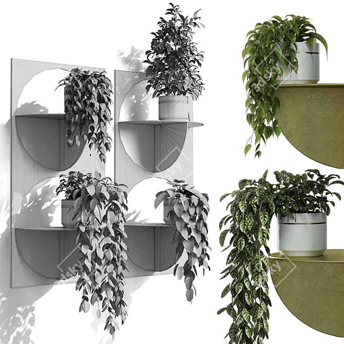 365 Plant Shelf Set: 3D Obj 3D model image 6