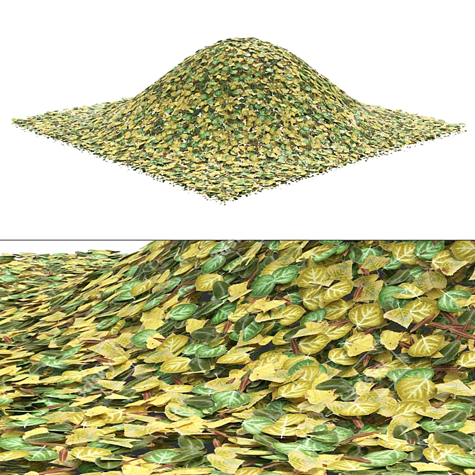 Autumn Leaf Pile Model 3D model image 1