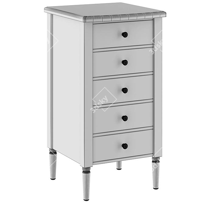 BLUES 5-Drawer Console Table 3D model image 4